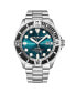 Men's Aquadiver Silver-tone Stainless Steel , Blue Dial , 45mm Round Watch