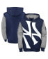 ფოტო #1 პროდუქტის Big Boys Navy, Gray New York Yankees Postcard Full-Zip Hoodie Jacket