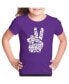 ფოტო #1 პროდუქტის Girls Word Art T-shirt - Peace Out