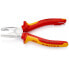 KNIPEX 03 06 180 T - Diagonal pliers - Chrome - Metal - Plastic - Red - Yellow - 55 mm - 180 mm