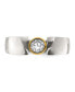 Фото #2 товара Stainless Steel Polished Yellow IP-plated with CZ Tapered Ring
