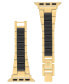 Фото #1 товара Women's Gold-Tone and Black Tide Plastic Bracelet Compatible with 38/40/41mm Apple Watch