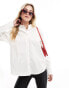 Фото #2 товара In The Style cotton poplin shirt in white