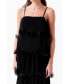 ფოტო #2 პროდუქტის Women's Pleated Tiered Long Dress