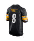 Фото #4 товара Men's Kenny Pickett Black Pittsburgh Steelers Player Game Jersey