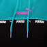 Puma Power Tape Elongated Logo Pullover Hoodie Womens Blue Casual Athletic Outer