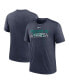 Фото #2 товара Men's Heather Navy Seattle Mariners Home Spin Tri-Blend T-shirt