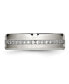 ფოტო #3 პროდუქტის Stainless Steel Brushed and Polished with CZ 6.5mm Band Ring