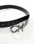 Фото #4 товара Calvin Klein metal CK 35mm belt in black