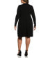 Фото #2 товара Plus Size Mock Neck Long Sleeve Sweater Dress