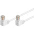 Фото #1 товара Goobay 96070 - Cat.5e Patch 2x90° weiß 1 m - Cable - Network