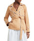 Фото #1 товара Women's Piping-Trim Trench Jacket