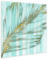 Фото #3 товара Beach Frond in Gold I I Frameless Free Floating Tempered Art Glass Wall Art, 38" x 38" x 0.2"