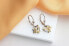 Lovers bicolor earrings Hearts with zircons EA983WY