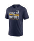 ფოტო #2 პროდუქტის Men's Navy Nashville Predators 2024 Stanley Cup Playoffs Crossbar Tri-Blend T-Shirt