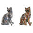 Фото #1 товара Декоративная фигура Home ESPRIT Разноцветный кот Средиземноморье 11 x 10 x 16 cm (2 штук)