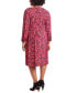 Фото #2 товара Платье London Times Plus Size с оборками и длинным рукавом