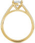 ფოტო #4 პროდუქტის Diamond Cathedral Solitaire Oval-Cut Pavé Engagement Ring (5/8 ct. t.w.) in 14k Gold