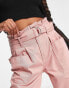 Miss Selfridge high waisted jeans in pink