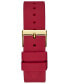 ფოტო #2 პროდუქტის Women's Red Silicone Strap Watch 40mm
