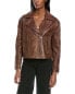 Фото #3 товара Walter Baker Sammy Leather Jacket Women's Brown Xs