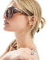 & Other Stories geometric rectangle sunglasses in brown tortoise shell