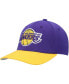 Фото #1 товара Men's Purple, Gold Los Angeles Lakers MVP Team Two-Tone 2.0 Stretch-Snapback Hat