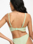 Фото #7 товара ASOS DESIGN Fuller Bust mix and match underwired wrap bikini top in sage green