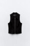 Fitted waistcoat with zip