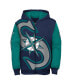 Big Boys Fanatics Navy, Aqua Seattle Mariners Postcard Full-Zip Hoodie Jacket