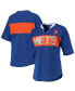 Фото #2 товара Women's Royal, Orange New York Mets Lead Off Notch Neck T-shirt