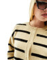 ASOS DESIGN boxy knitted button front cardigan in stripe