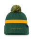 Фото #2 товара Men's Green Oakland Athletics Hometown Peak Cuffed Knit Hat with Pom