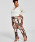 Фото #3 товара Trendy Plus Size Printed Fitted Pants