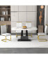 Luxurious white marble table set with 4 chairs