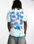 HUF fly situation tie dye t-shirt in blue and white