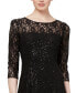 ფოტო #3 პროდუქტის 3/4-Sleeve Sequin Lace Dress