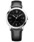 Men's Swiss Automatic Classima Black Leather Strap Watch 42mm