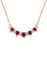 ფოტო #1 პროდუქტის Ruby (3/4 ct. t.w.) & Diamond (1/5 ct. t.w.) 17" Collar Necklace in 14k Rose Gold