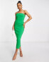 Фото #1 товара Vesper bandeau midi dress in green