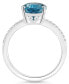 ფოტო #3 პროდუქტის Women's London Blue Topaz (3-2/3 ct.t.w.) and Diamond (1/10 ct.t.w.) Ring in Sterling Silver