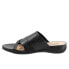 Фото #7 товара Softwalk Taraz S2320-001 Womens Black Leather Slip On Strap Sandals Shoes