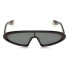 Фото #9 товара женские солнцезащитные очки маска черные Polaroid 6074-S-807-99 (99 mm)