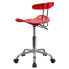 Фото #2 товара Vibrant Red And Chrome Swivel Task Chair With Tractor Seat