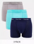 Фото #1 товара Calvin Klein cotton stretch trunks 3 pack in multi