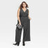 Women's Sparkle Knit Jumpsuit - Ava & Viv Black 3X