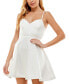 Juniors' Sweetheart-Neck Skater Dress