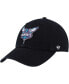 Men's Black Charlotte Hornets Team Logo Clean Up Adjustable Hat