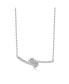 ფოტო #2 პროდუქტის Sterling Silver Two Rods with Clear Cubic Zirconia Necklace