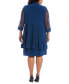 Фото #2 товара Plus Size Embellished Dress & Jacket